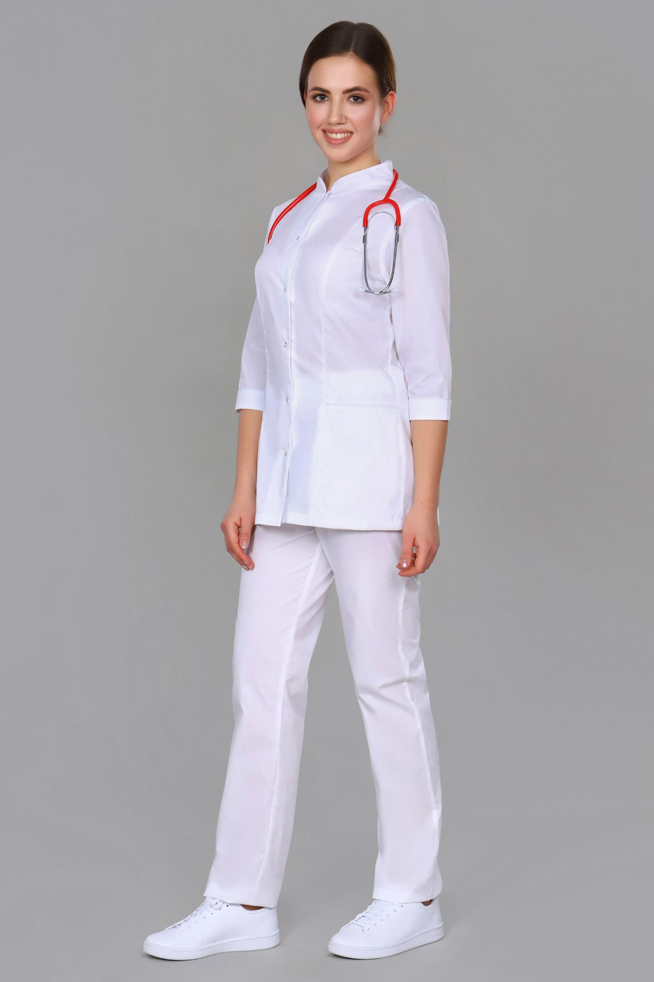 Костюм женский №406 (тк.ТиСи) DoctorBIG, белый (0)